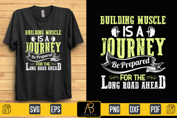 About Building Muscle Gym Quote T Shirt Design