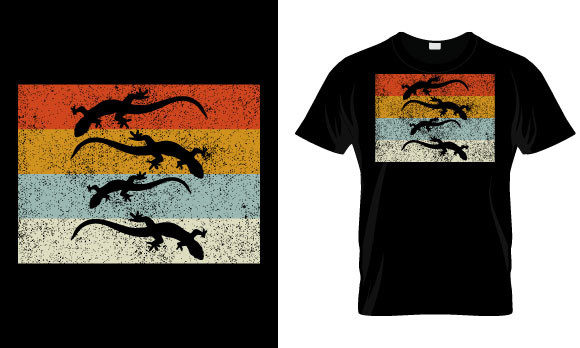 Gecko T Shirt Design, Vintage Lizard Review for Real Projects