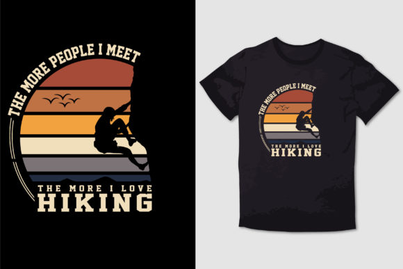 I Love Hiking Typography T-shirt Design Review