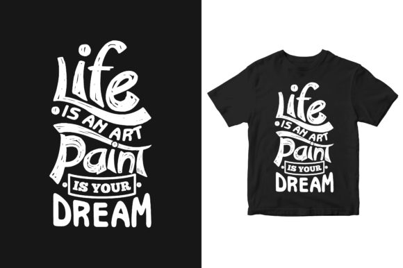 Life Typography Quote T-shirt Design Review